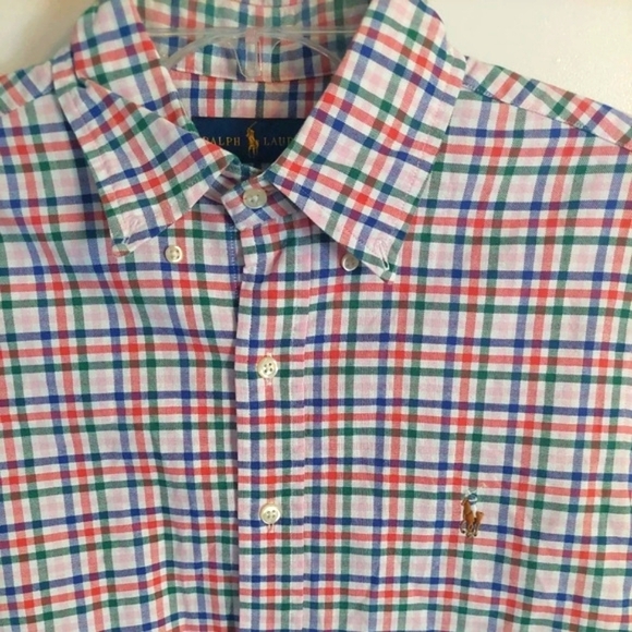Ralph Lauren Plaid Button Front Longsleeve Shirt S Preppy Academia - Picture 5 of 7